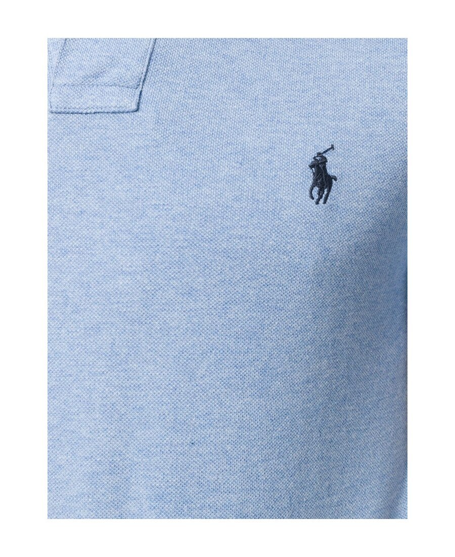Polo Ralph Lauren Refined Cotton Piquet Polo With Longer Back In Blue