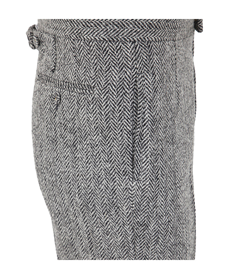 Thom Browne Straight-leg Wool Trousers In Gray