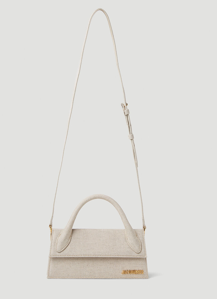 Jacquemus Le Chiquito Long Signature Handbag In Nude