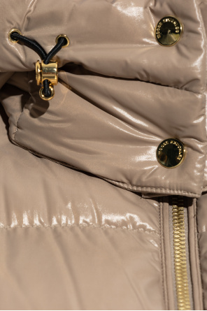 Moose Knuckles Hooded Puffer Jacket In Brown