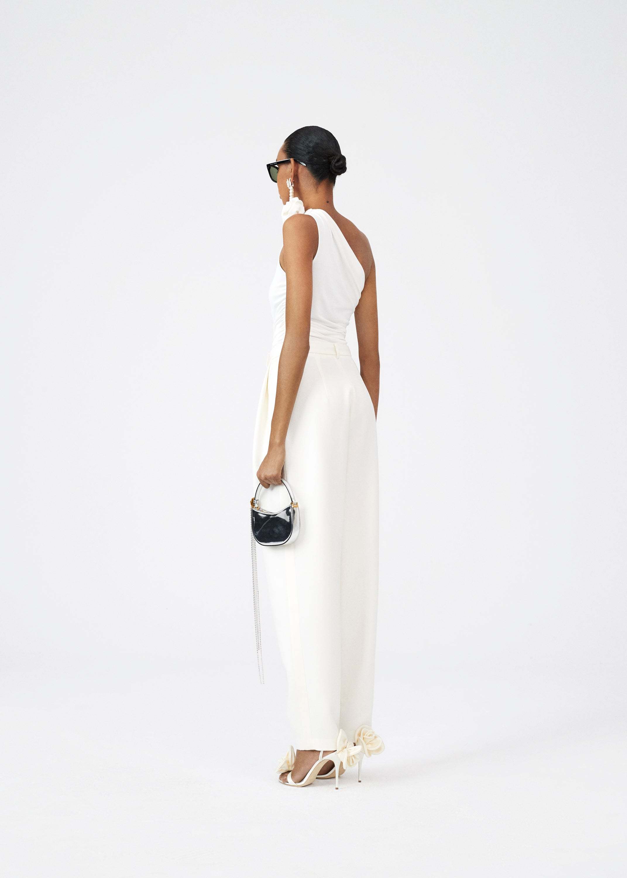 Magda Butrym One-shoulder Jersey Top In White
