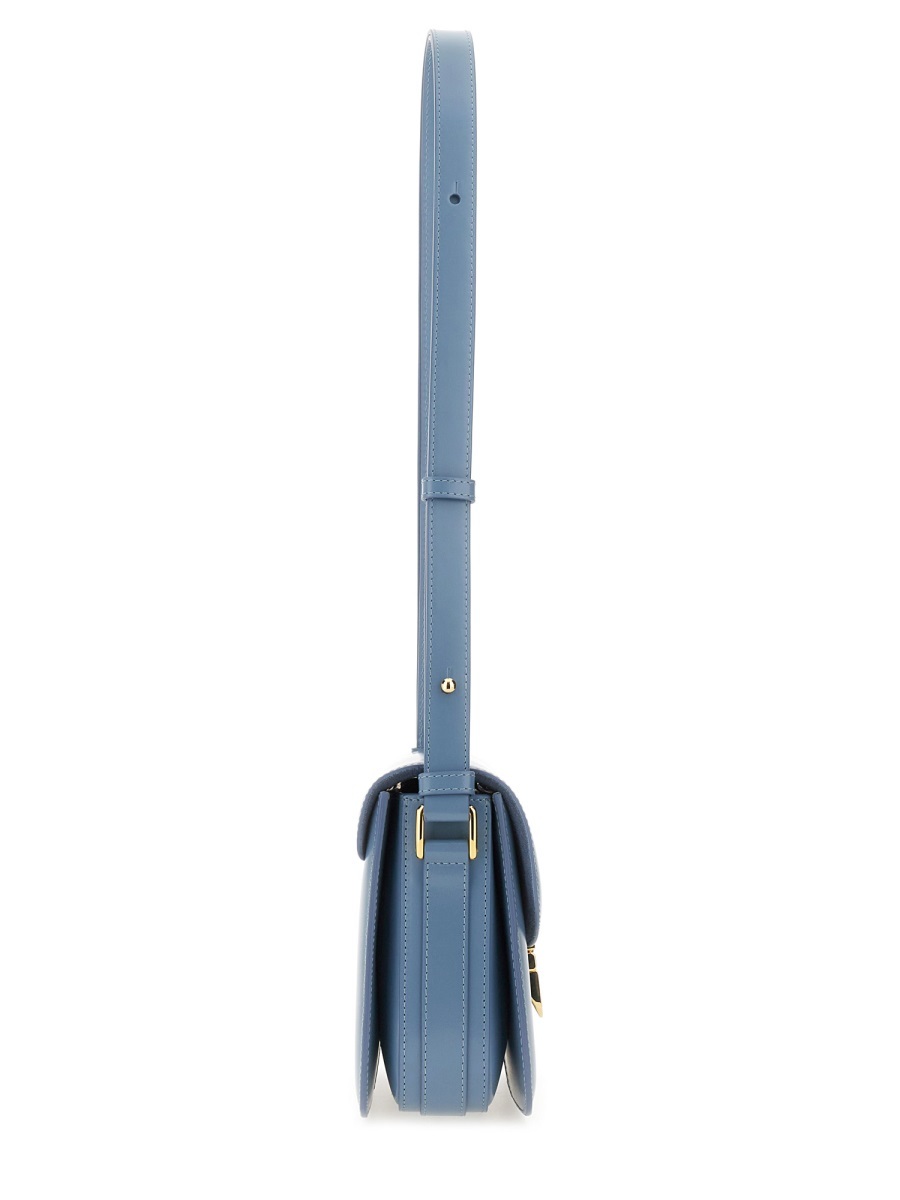 Apc A.p.c. Grace Logo Printed Small Shoulder Bag In Blue