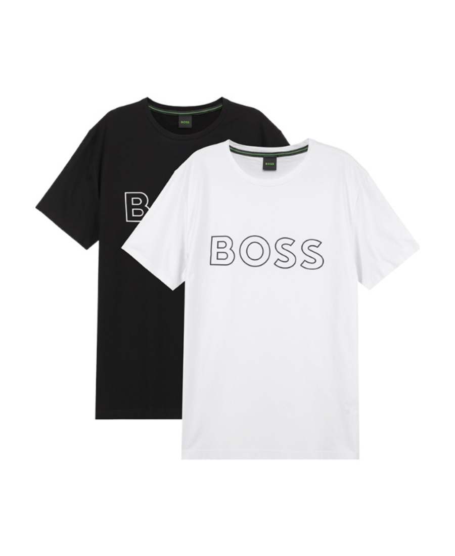 Hugo Boss Logo Printed T-shirt Two-piece Set In White