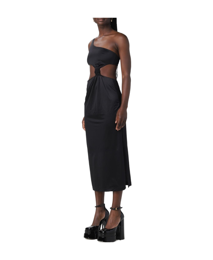 Versace Belize Cut-out Midi Dress In Black