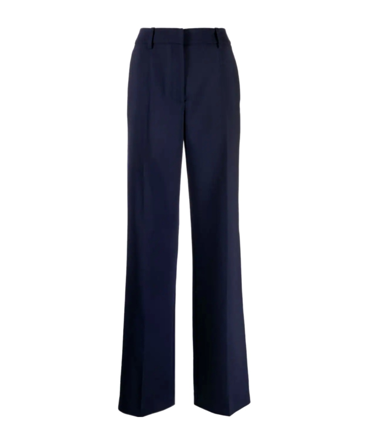 Off-white Blue Wide-leg Virgin-wool-blend Trousers In Black