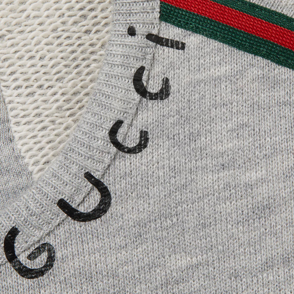 Gucci X Euan Roberts Web-stripe Sweatshirt In Gray