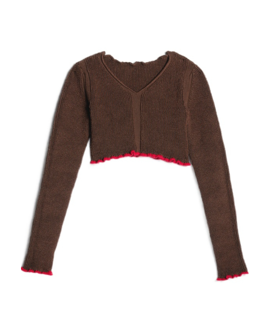 Jacquemus La Maille Santon Cropped Jumper In Red