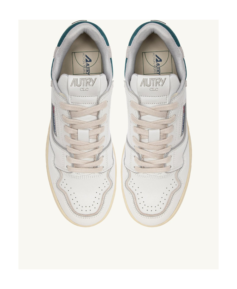 Autry White And Green Aerol Sneakers In White