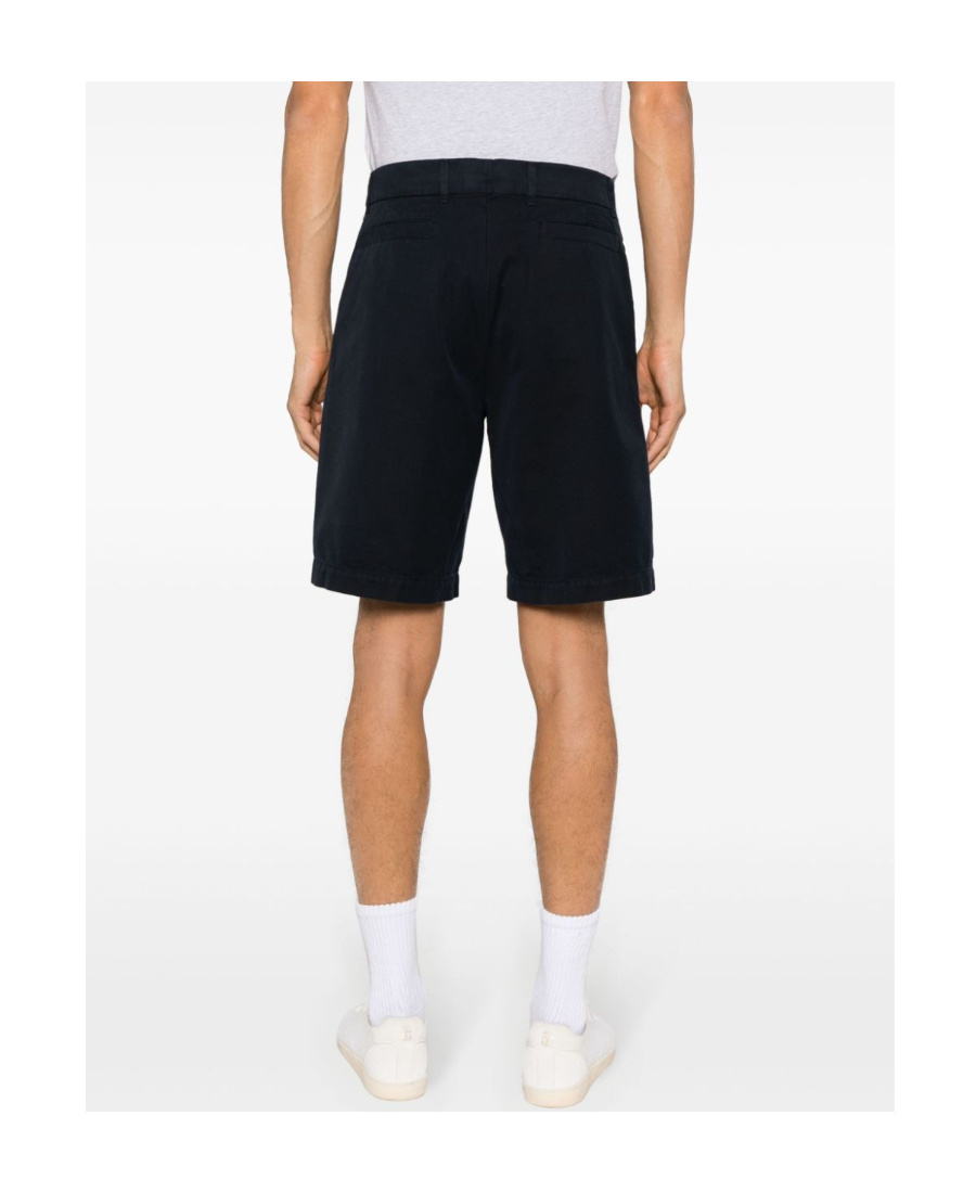 Brunello Cucinelli Men Garment-dyed Bermuda Shorts In Twisted Cotton Gabardine In Black