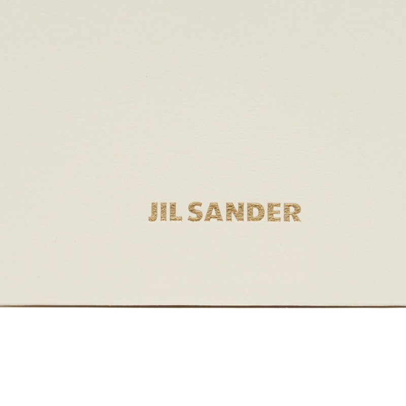 Jil Sander Logo-stamp Leather Card Holder In White