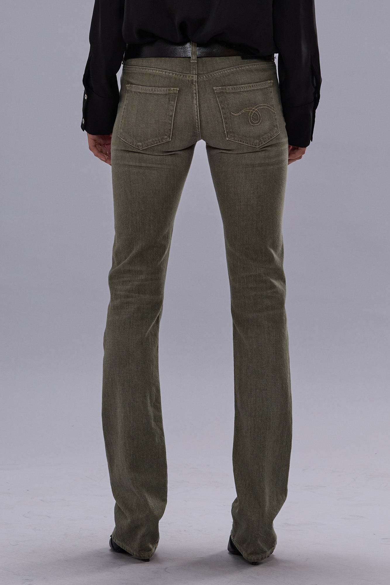 R13 Denim Trousers With Belt Loops In Black