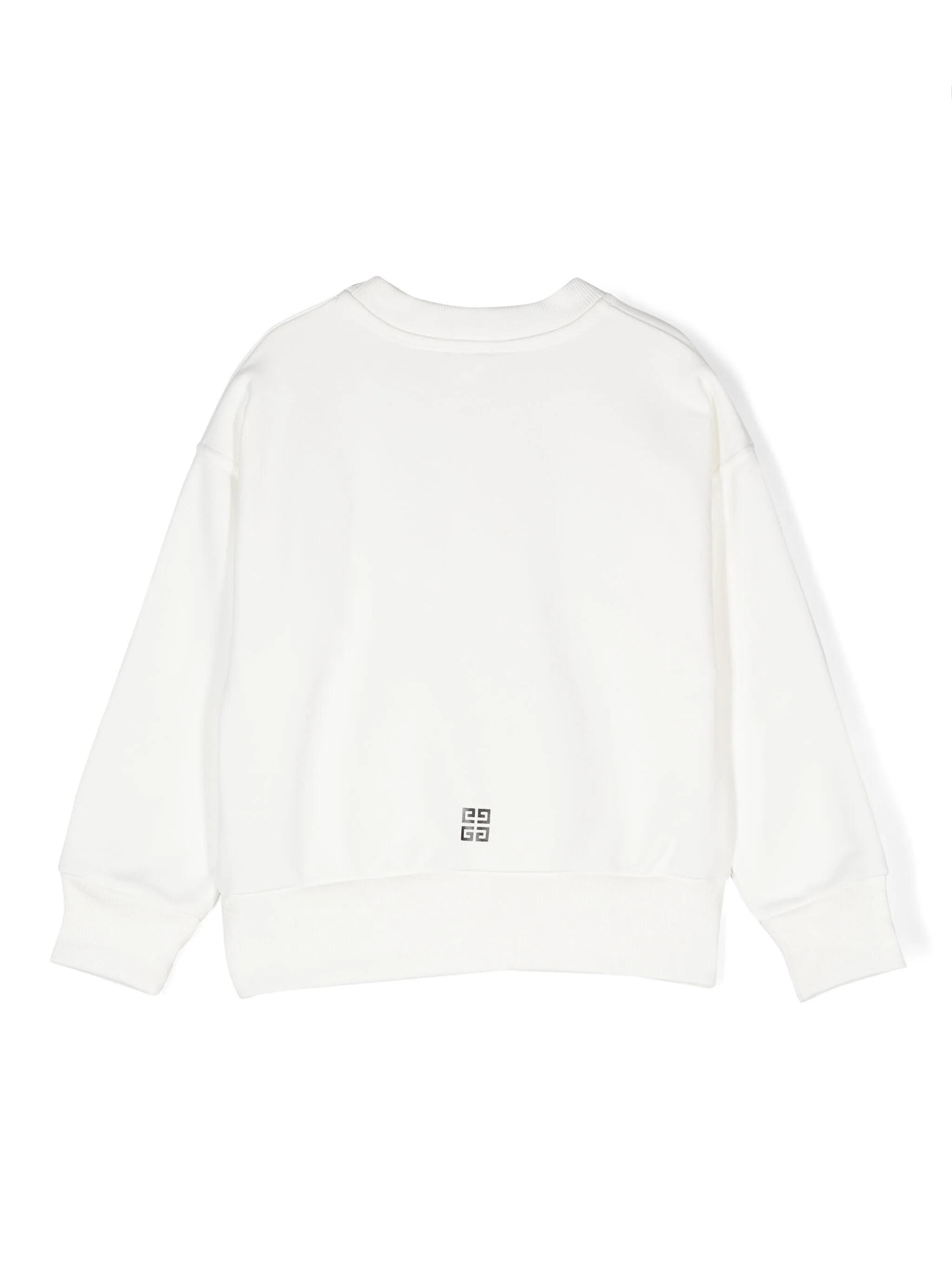 Givenchy Round-collar Long-sleeve Hoodie In White