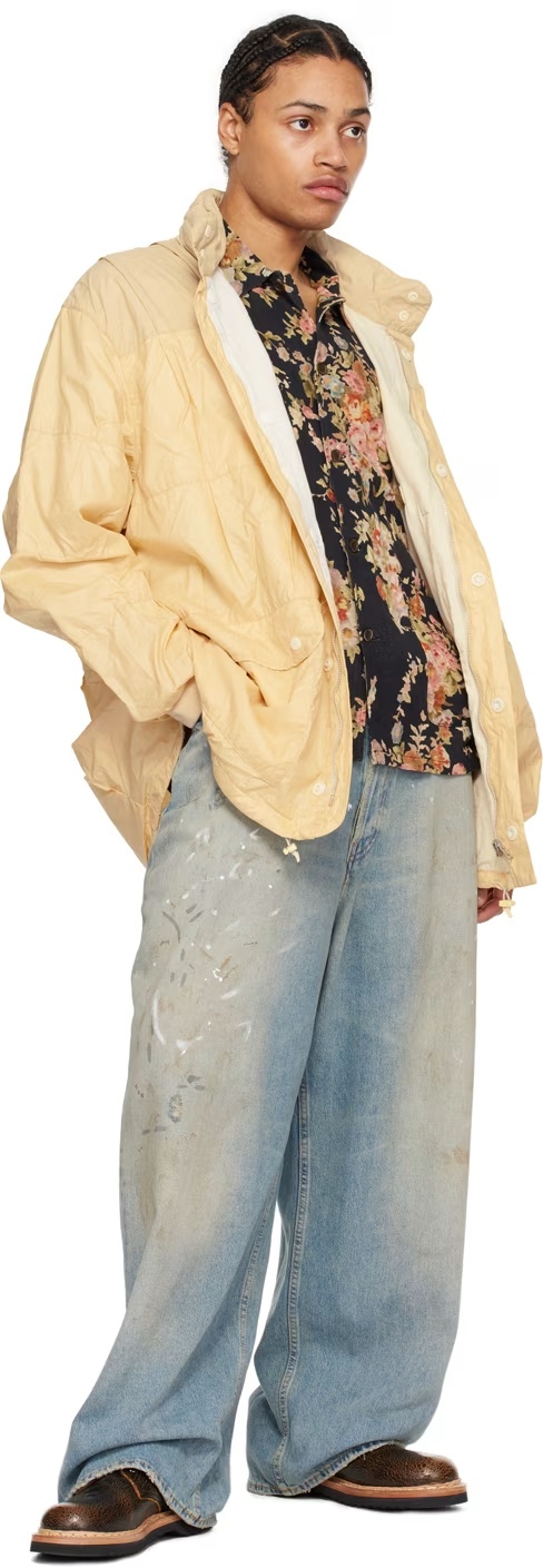 Our Legacy Adjustable Drawstring Technical Fabric Jacket In Yellow