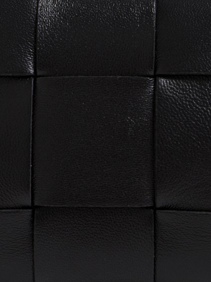 Bottega Veneta Fold-over Intrecciato Wallet In Black