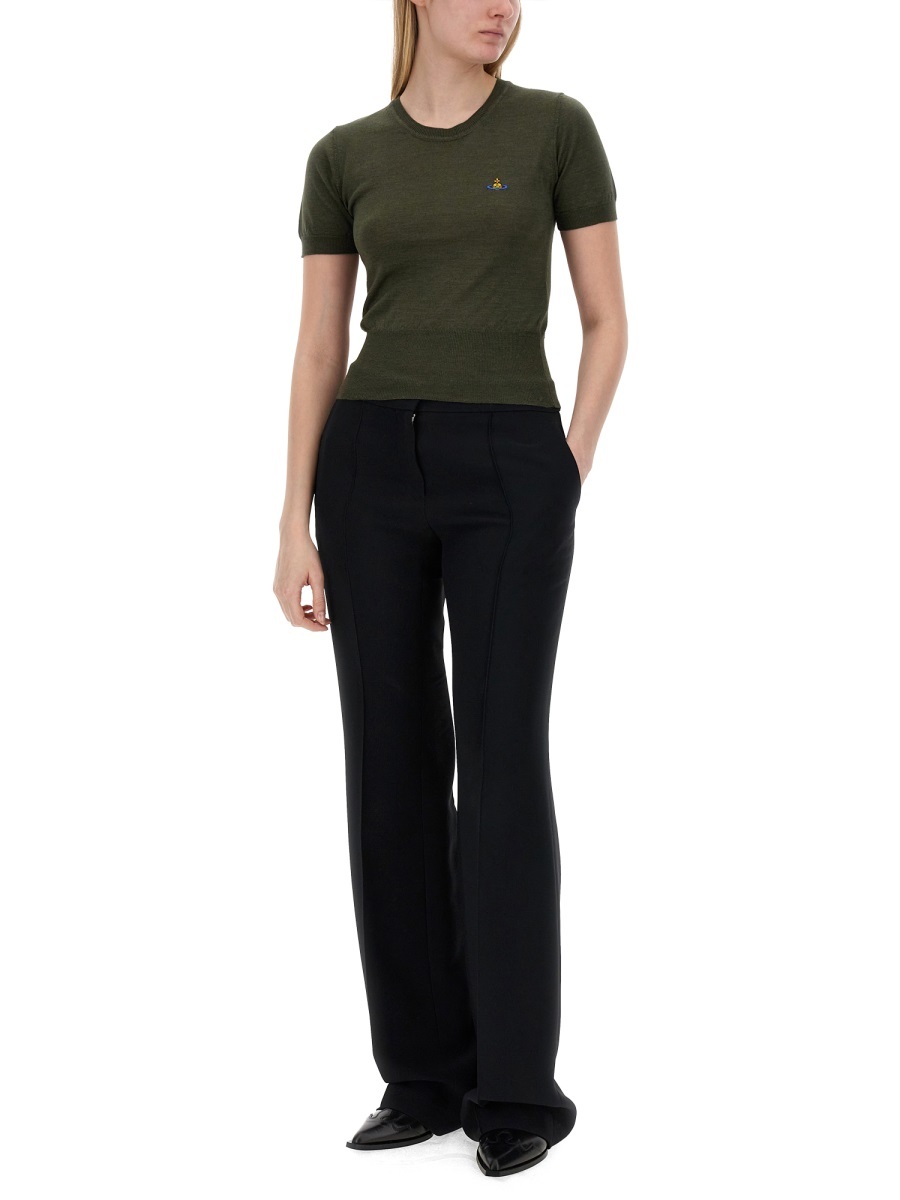 Vivienne Westwood Bea Orb-embroidered T-shirt In Black