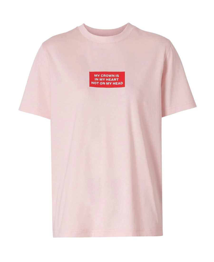 Burberry Montage Printed T-shirt In Pink