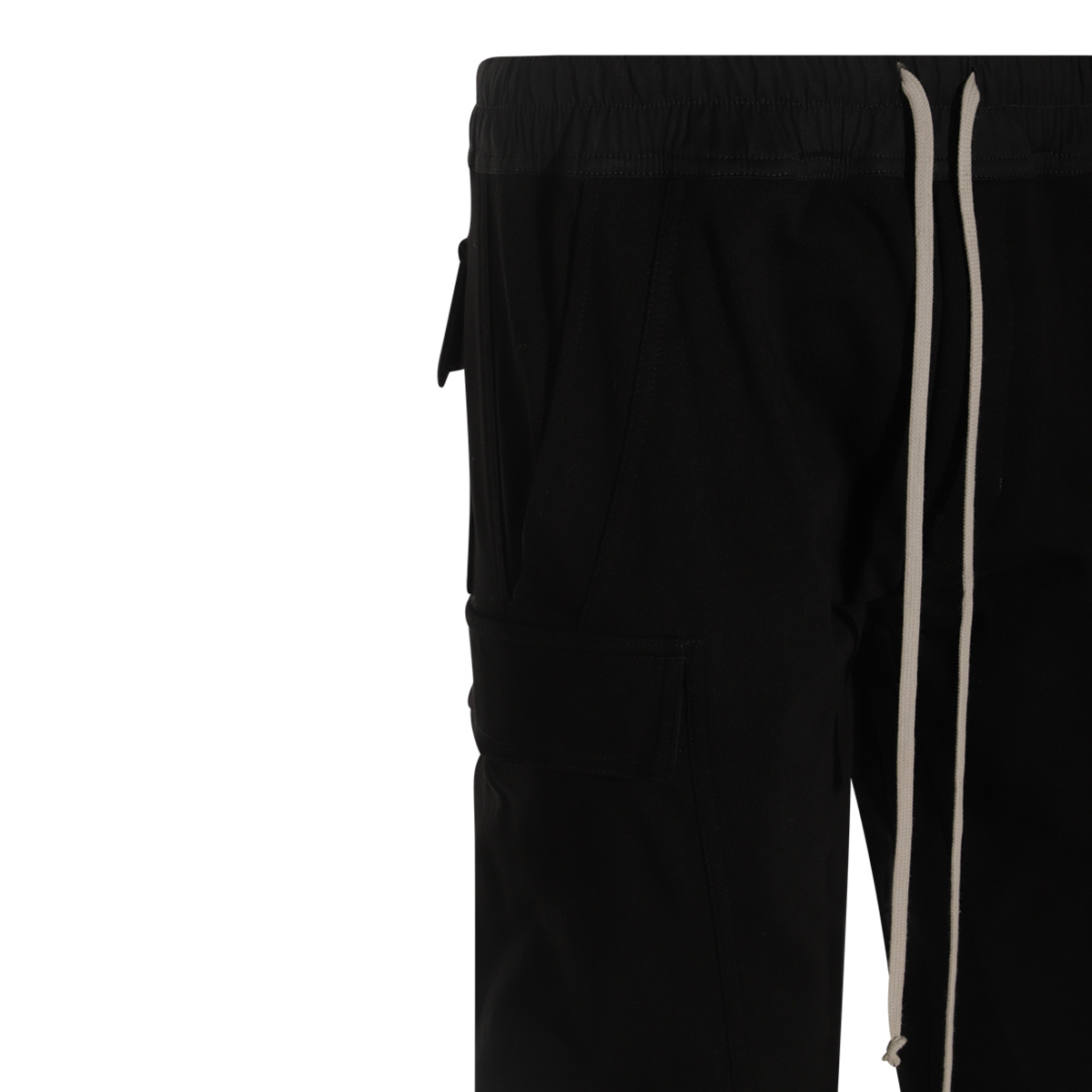 Rick Owens Men Mastodon Megacargo Organic Cotton Jogging Trouser In Black