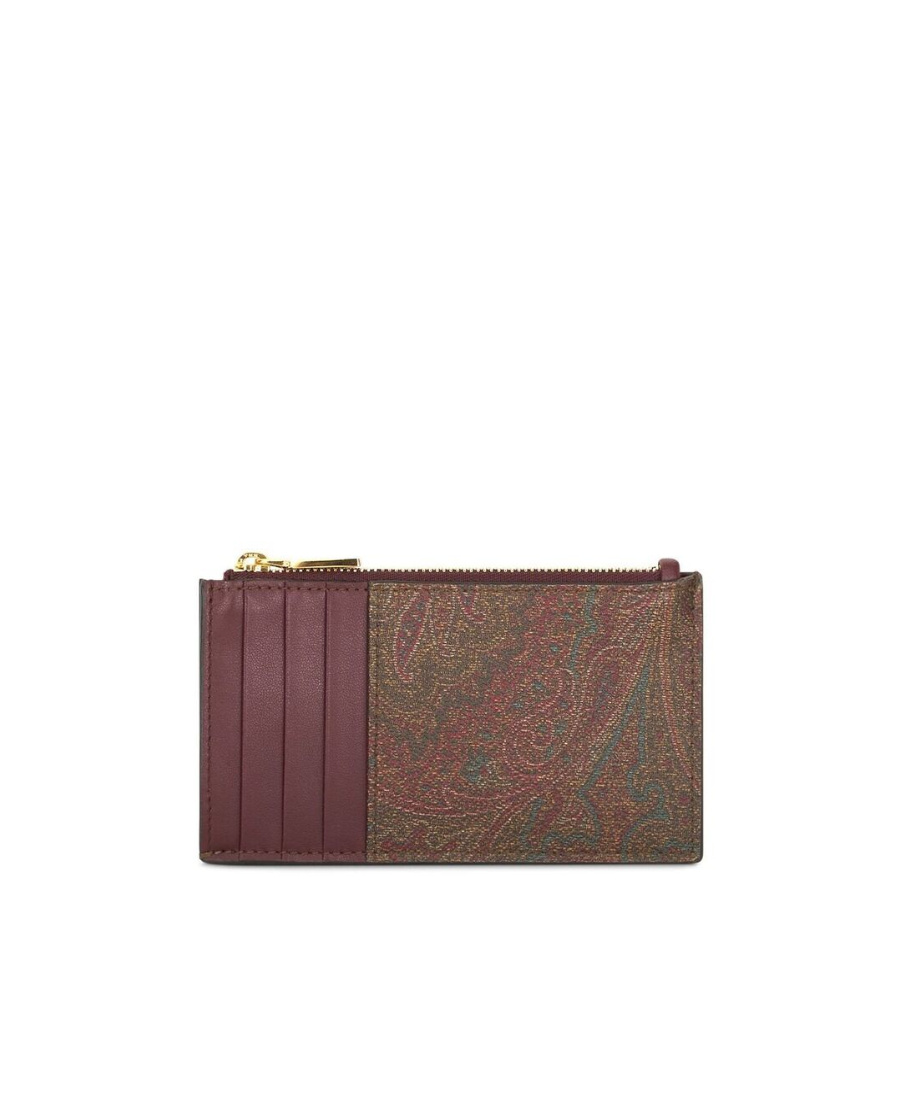 Etro Paisley Jacquard Pouch Small In Green