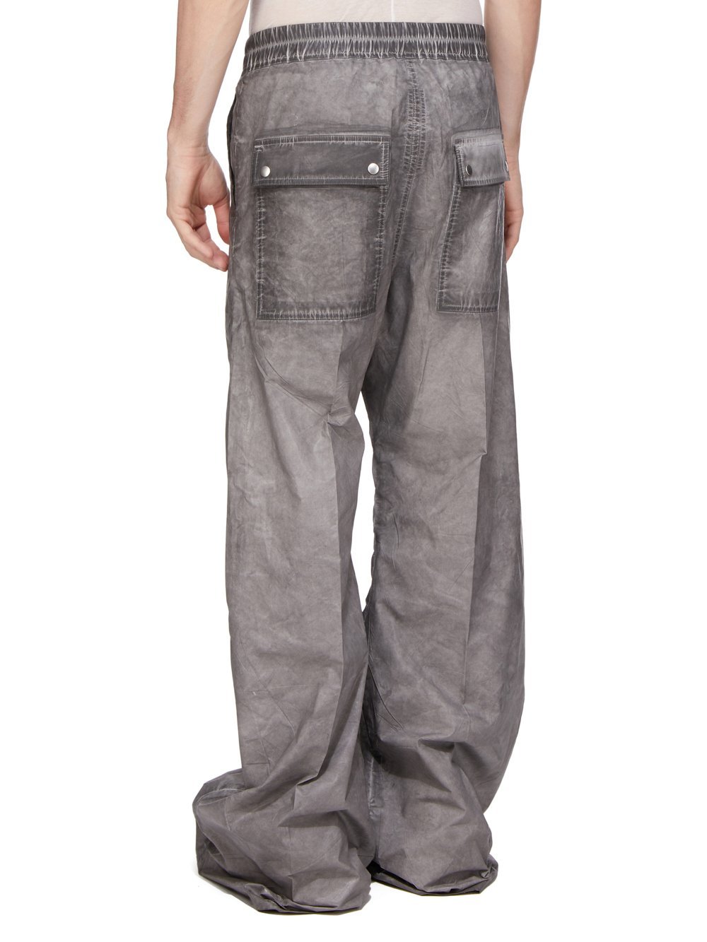 Rick Owens Drkshdw Drawstring Elastic Waist Casual Pants In Gray