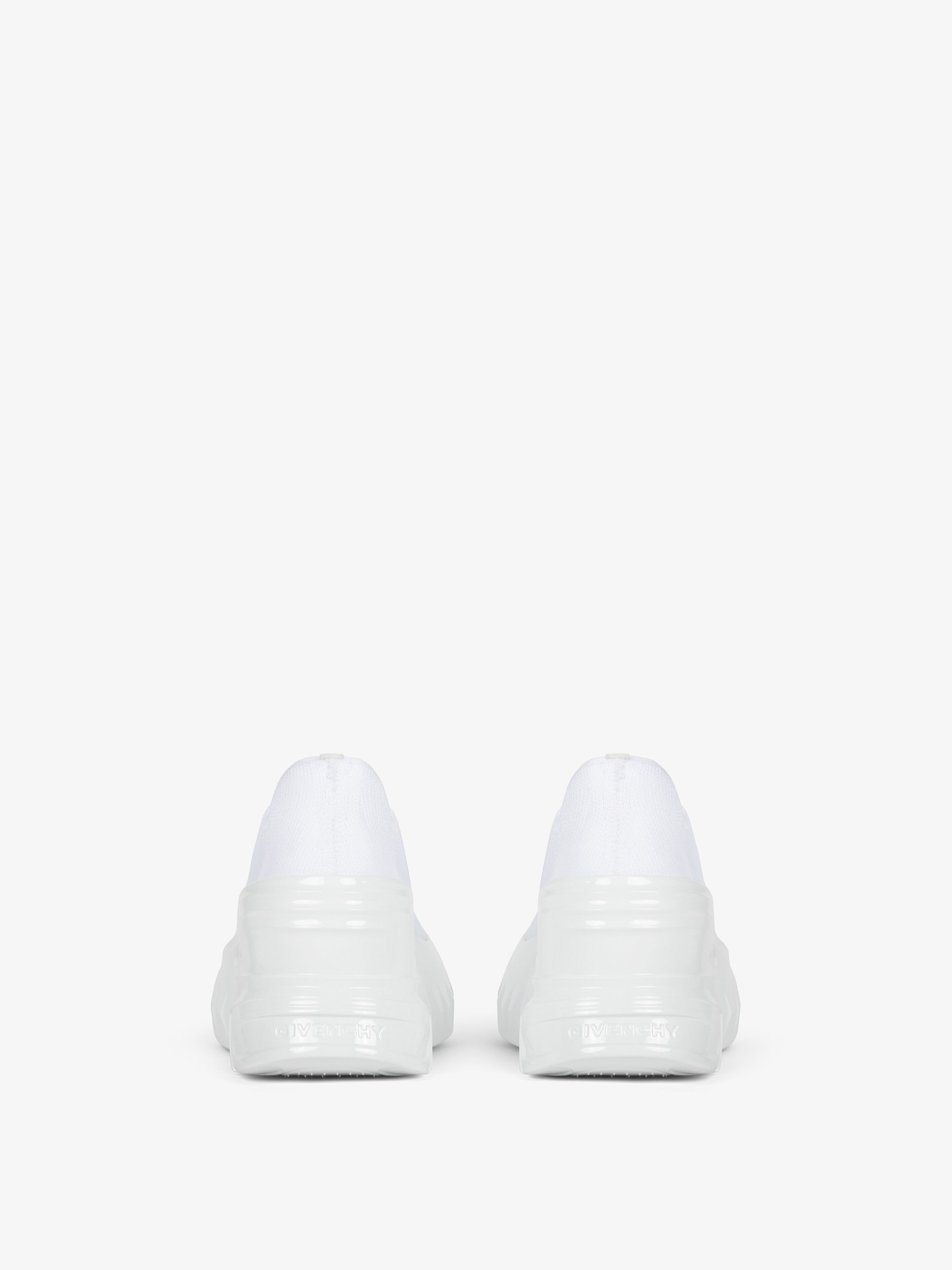 Givenchy Womens White Marshmallow Wedge Chunky-sole Knitted Low-top Trainers In White