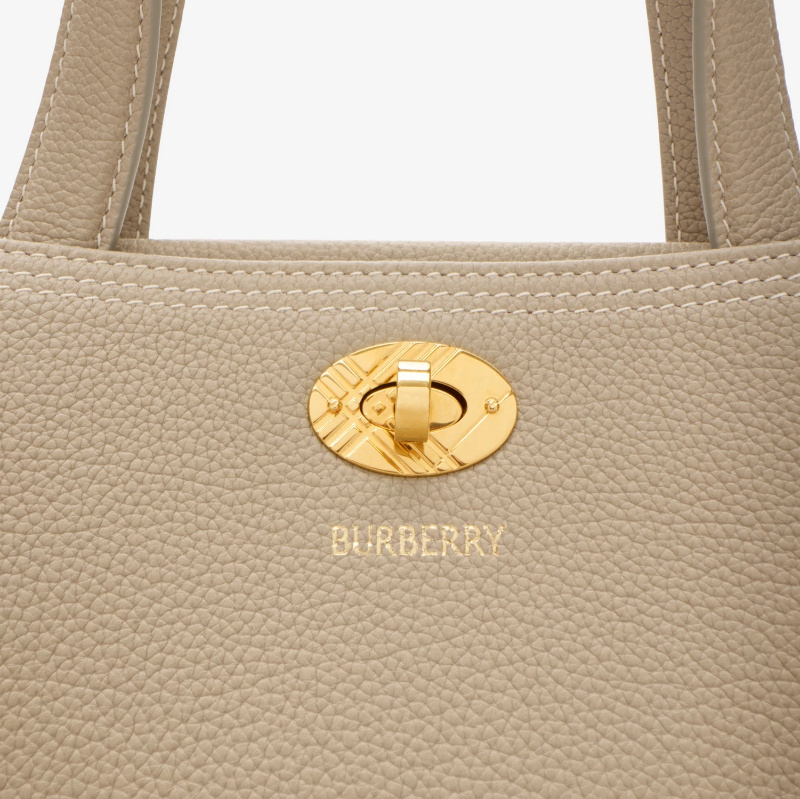 Burberry Cotswolds Grainy Leather Tote Bag In Neutral