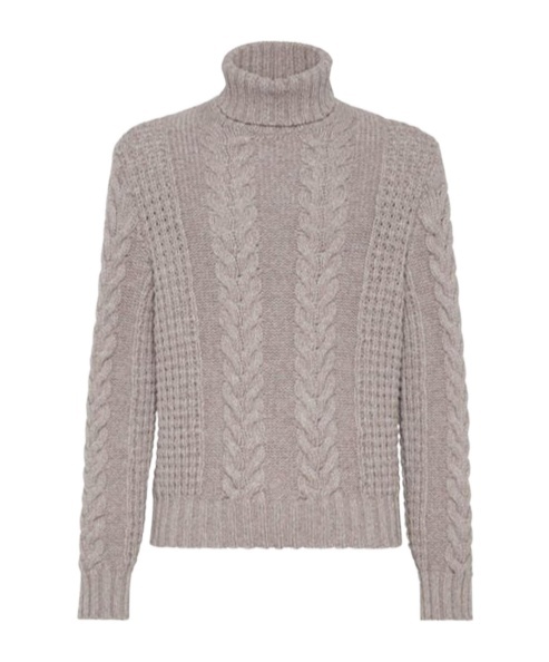 Brunello Cucinelli Turtleneck Sweater In Gray