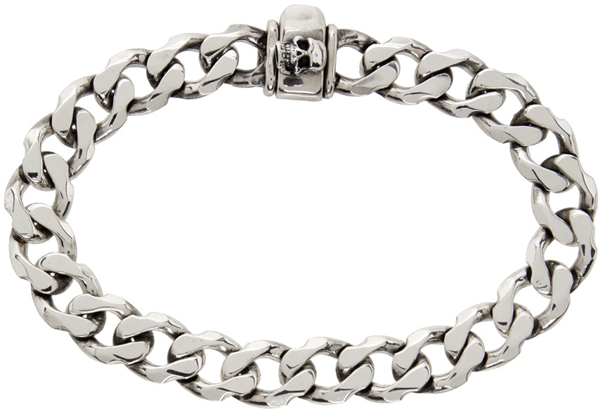 Emanuele Bicocchi Cuban Chain Bracelet In White