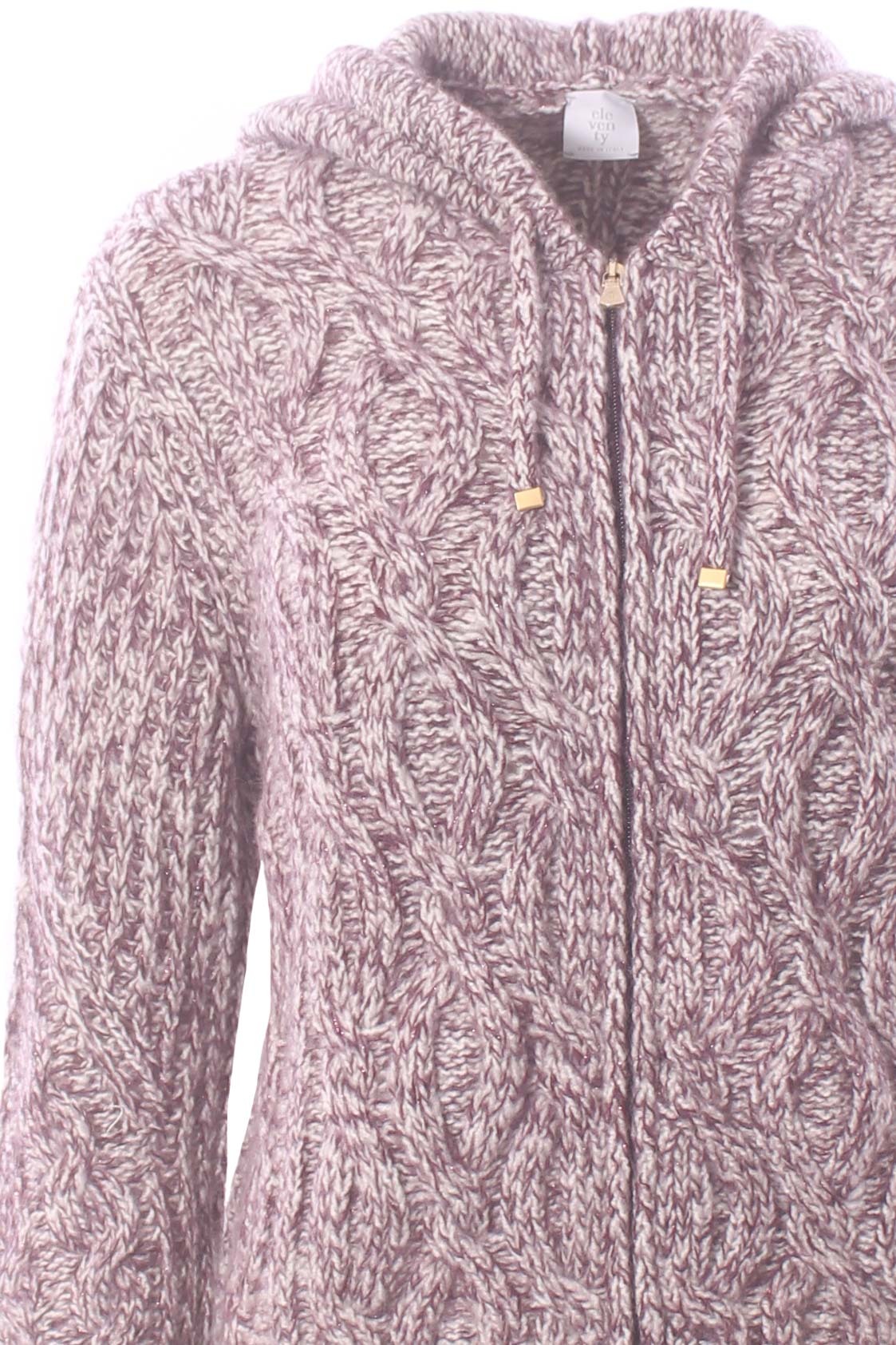 Eleventy Zip-front Cardigan In Pink