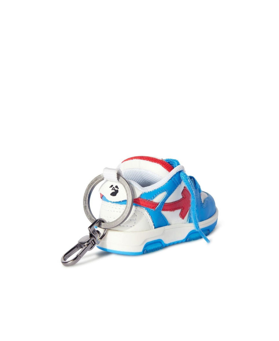 Off-white Ooo Sneaker Keyring In Blue