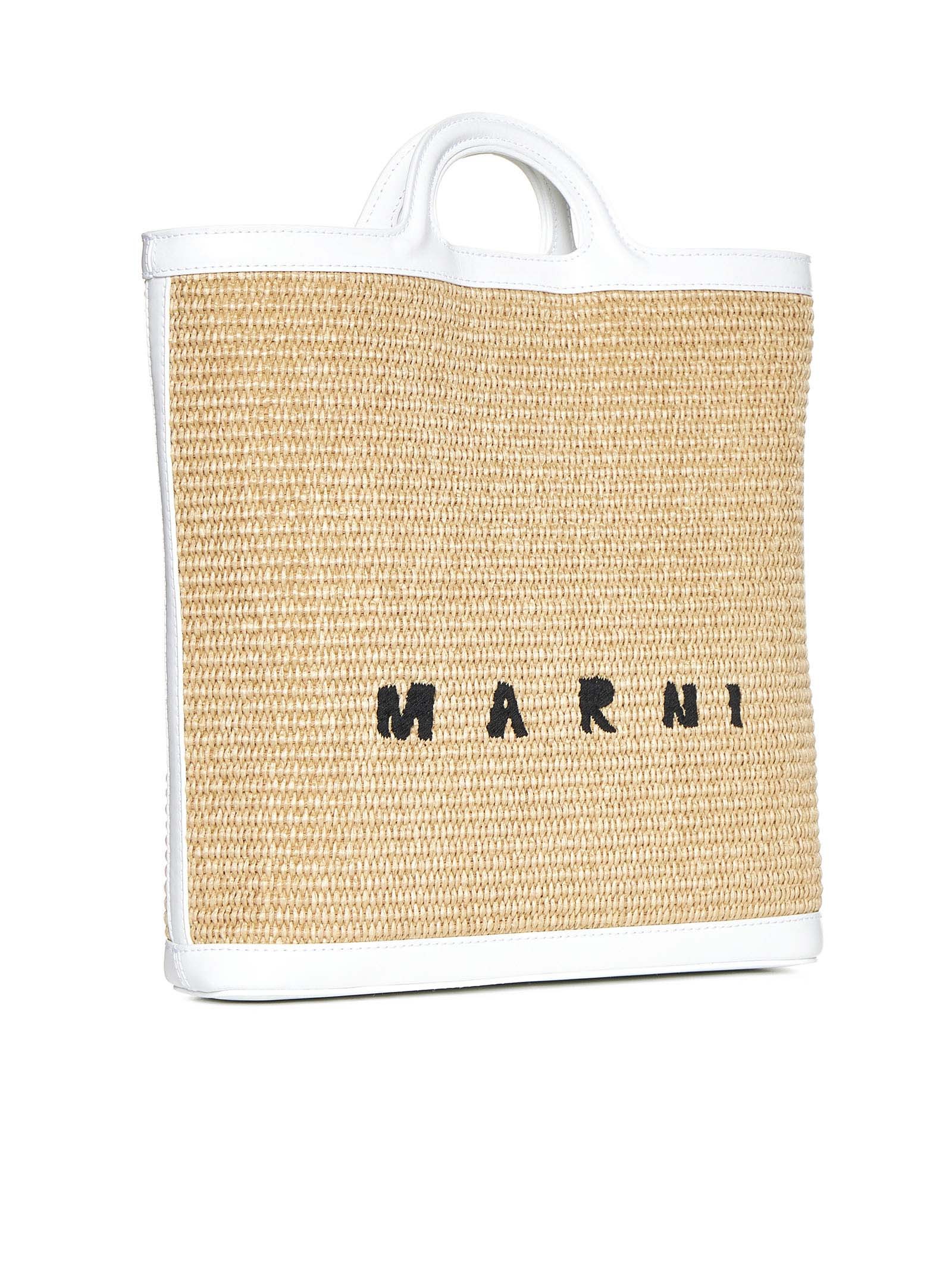 MARNI TROPICALIA LOGO-EMBROIDERED TOTE BAG