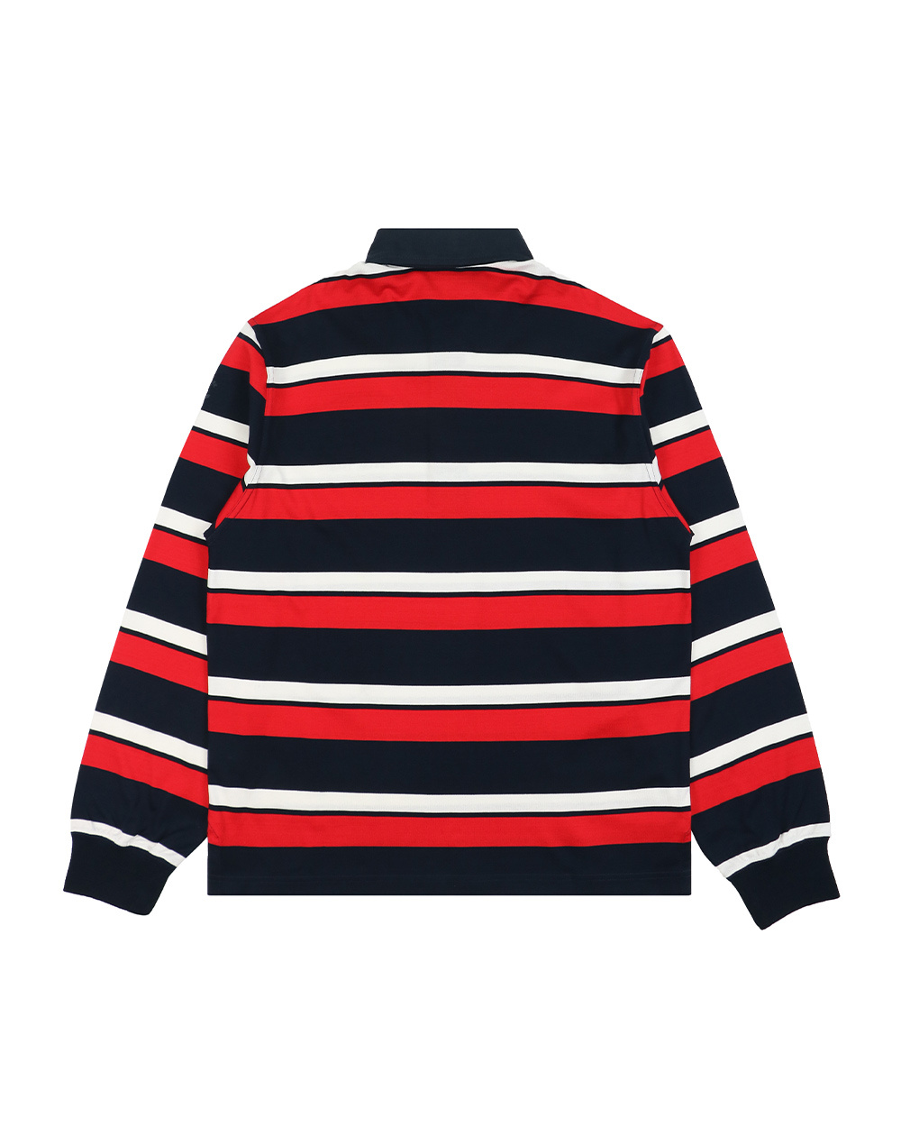 Shop Paul & Shark Striped Long-sleeved Polo Shirt In Black