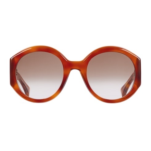 Gucci Round Frame Sunglasses In Brown