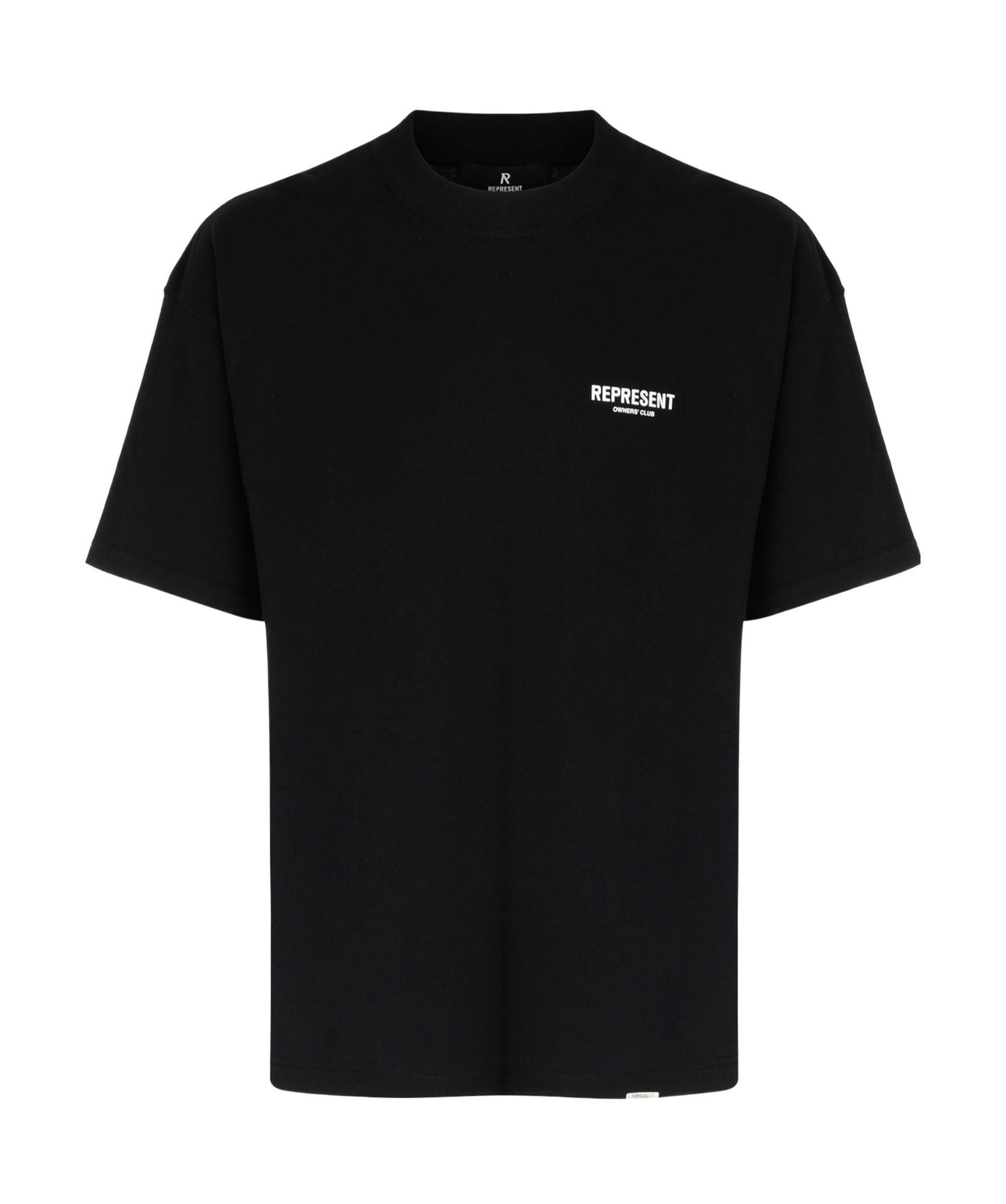 Represent Owners Club Logo Printed Crewneck T-shirt In Black