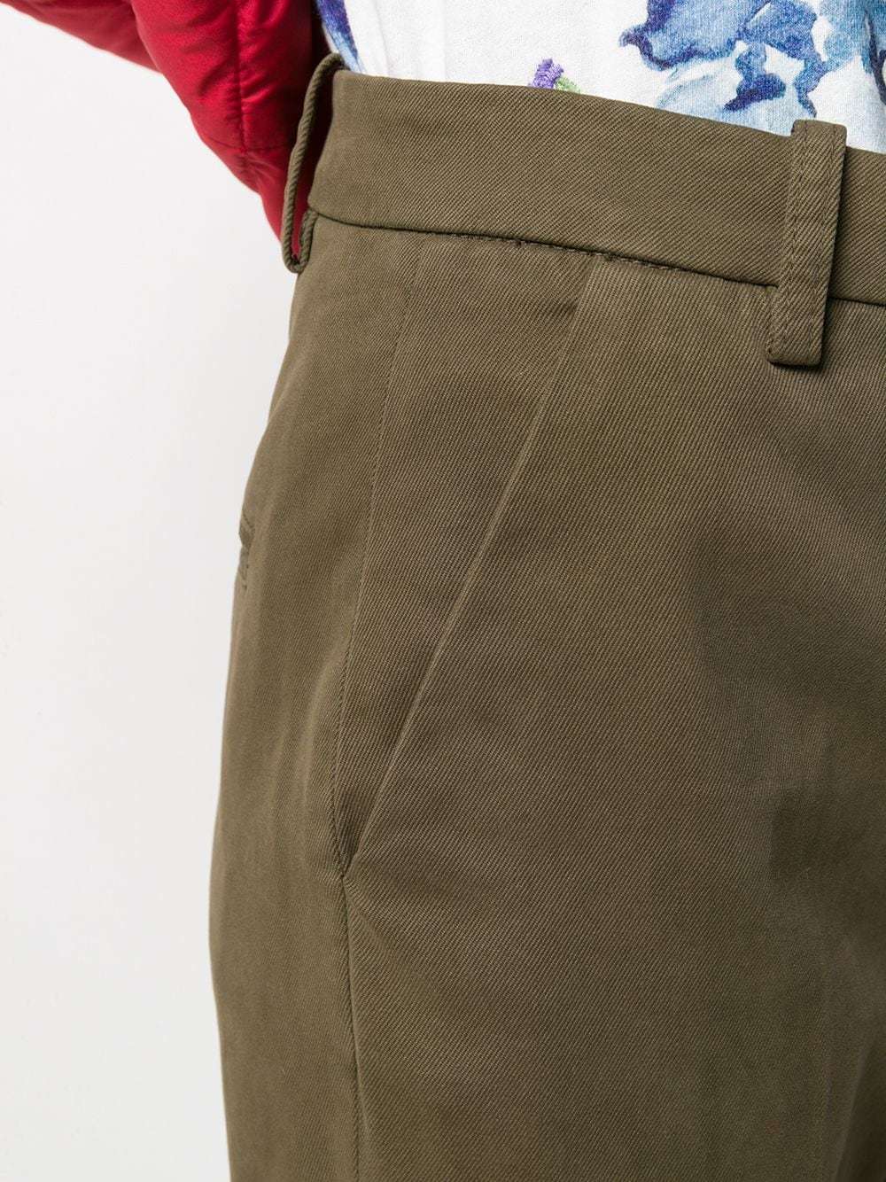 Aspesi Low-waist Flared Trousers In Green