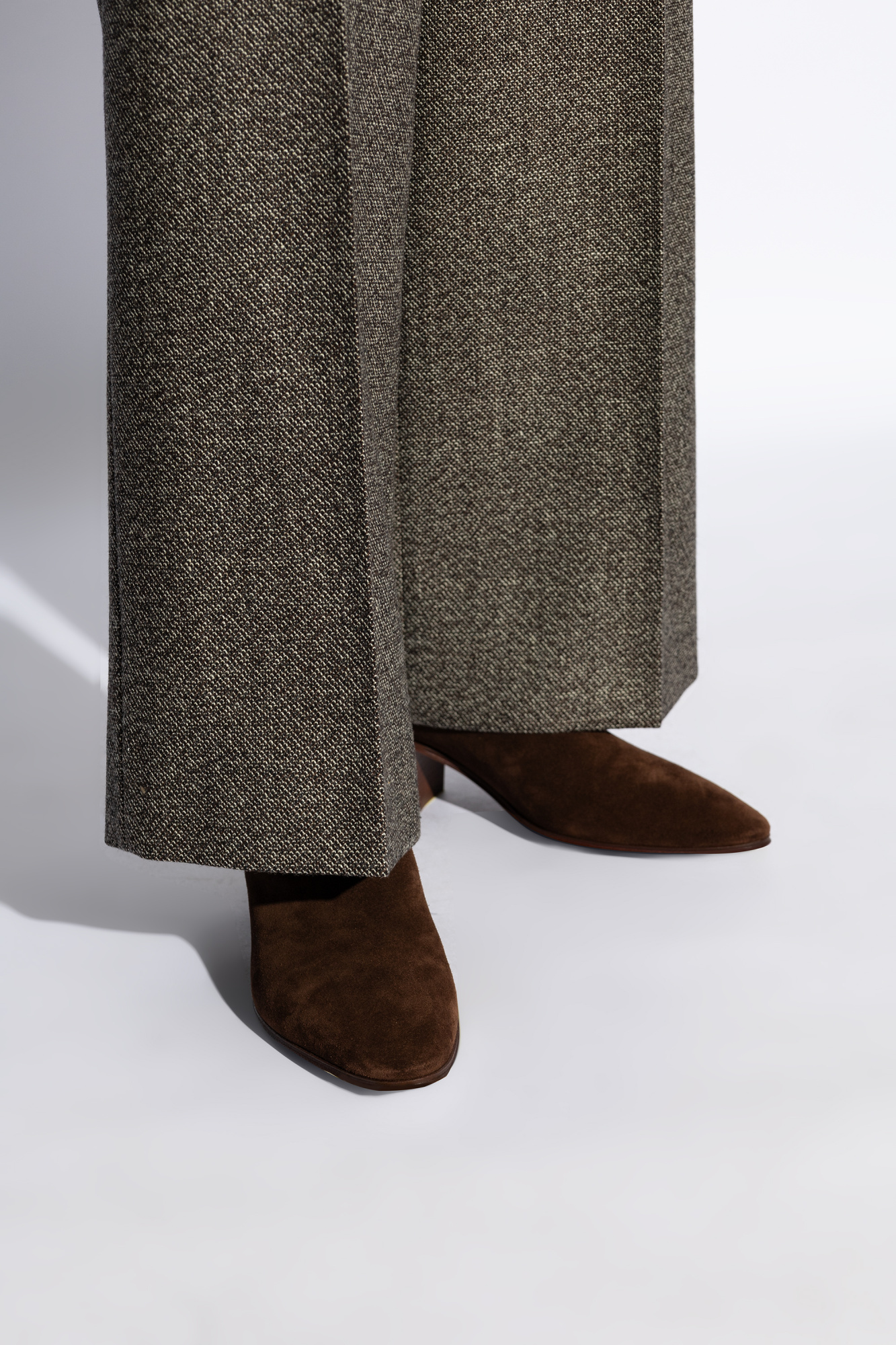 Casadei Pointed-toe Suede Chelsea Boots In Brown