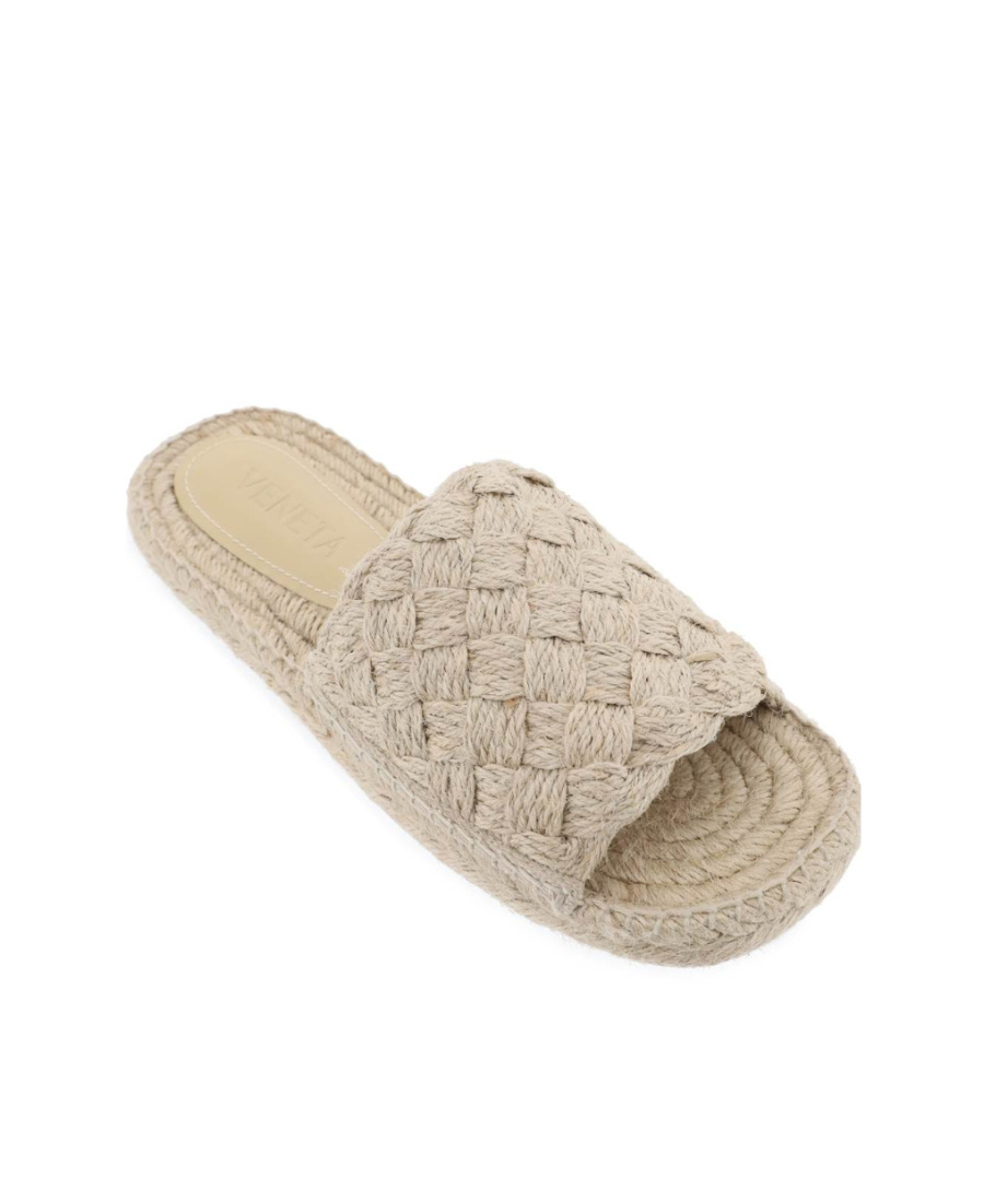 Bottega Veneta Round Head Flat-soled Slippers In Nude