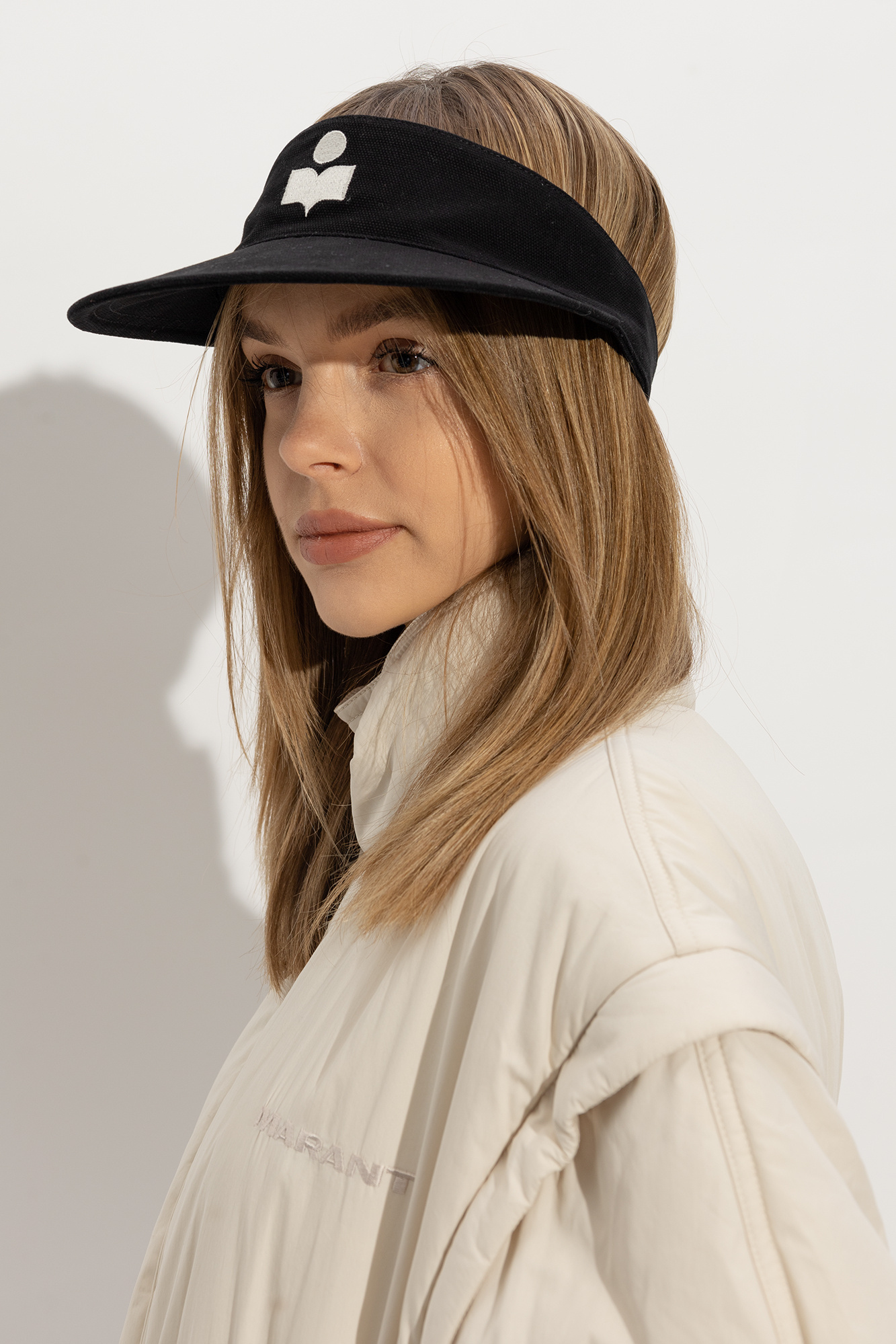 Isabel Marant Logo Sunshade Hat In Black