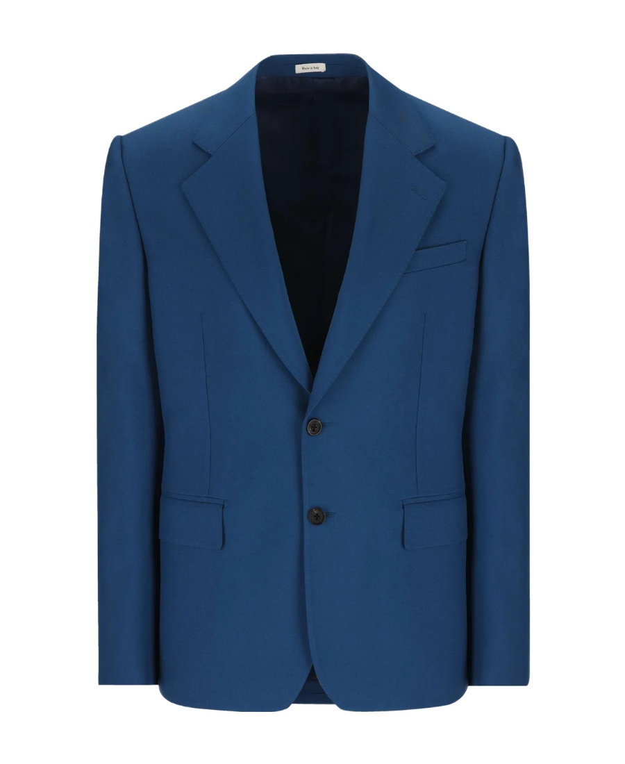 Alexander Mcqueen Notched-collar Single-breasted Blazer In Blue