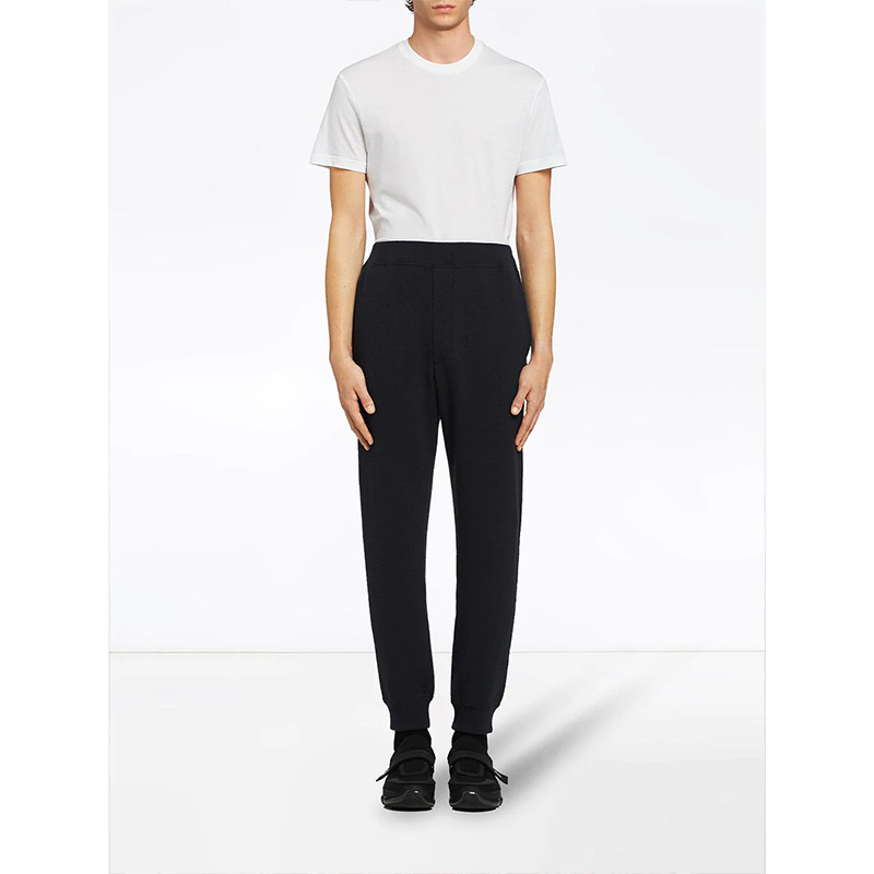 Prada Knitted Track Pants In Black