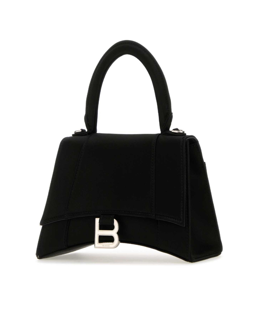 Balenciaga Hourglass Handbag With Structured Silhouette And Top Handle In Black