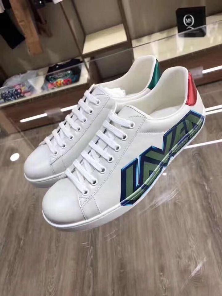 Gucci Ace Sneaker With Loved Print In White