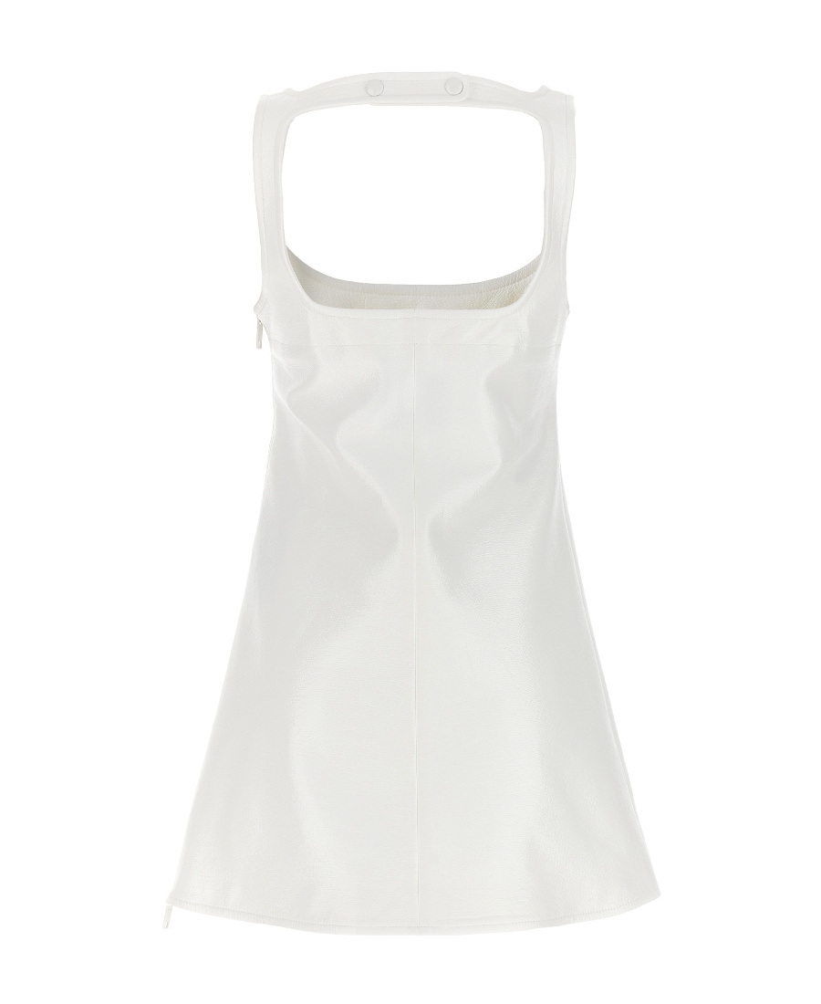 Courrèges Re-edition A-line Vinyl Mini Dress In White