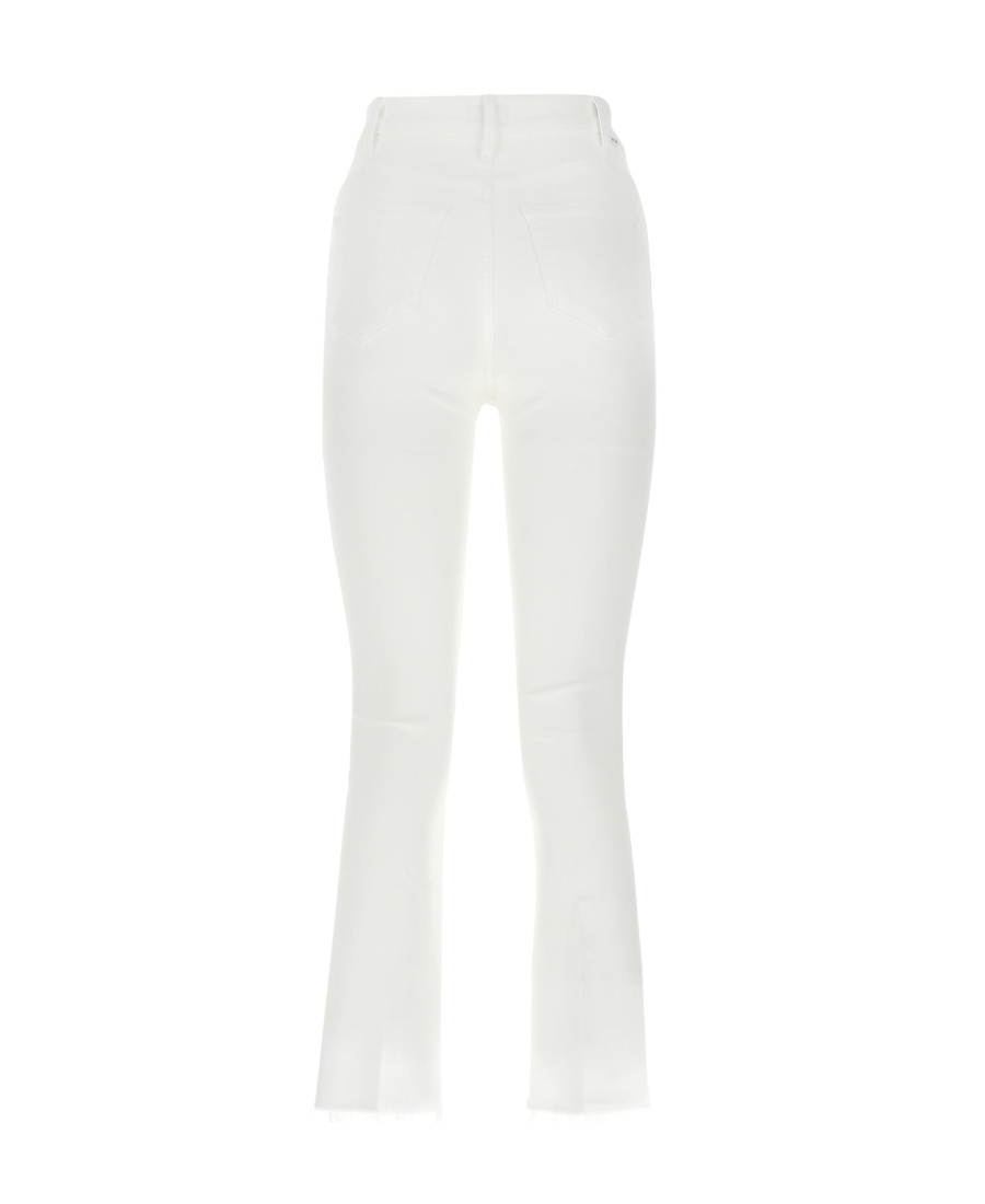 Mother The Hustler Patch Pocket Fairest Of Them All Ankle Fray Jean In White