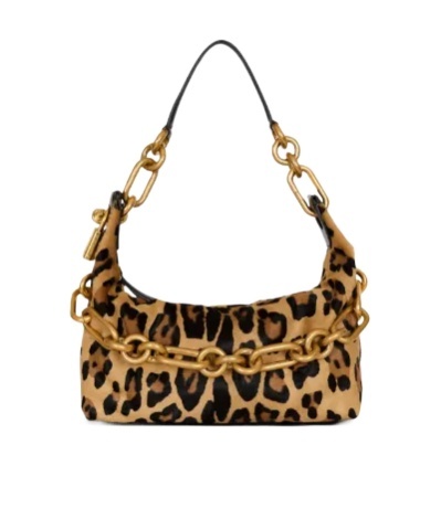 Balmain Sync Medium Leopard Print Leather Bag In Multi