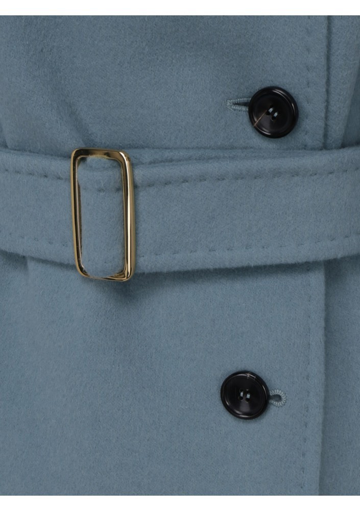 Max Mara Asymmetrically Designed Coat In Blue