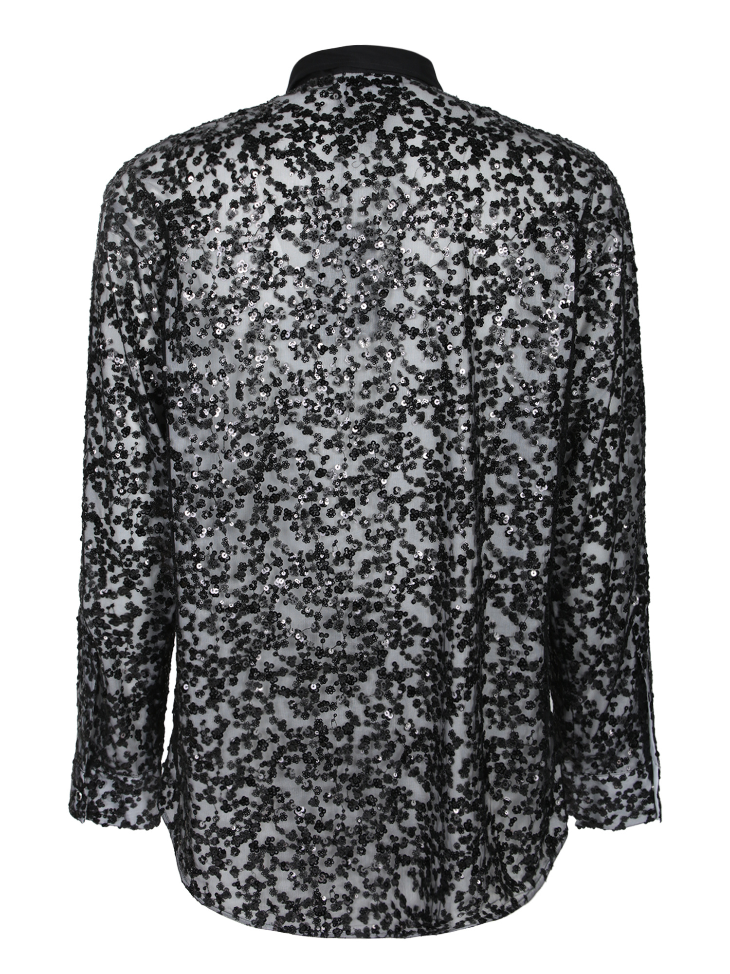 Dsquared2 Black Sequin Shirt In Black
