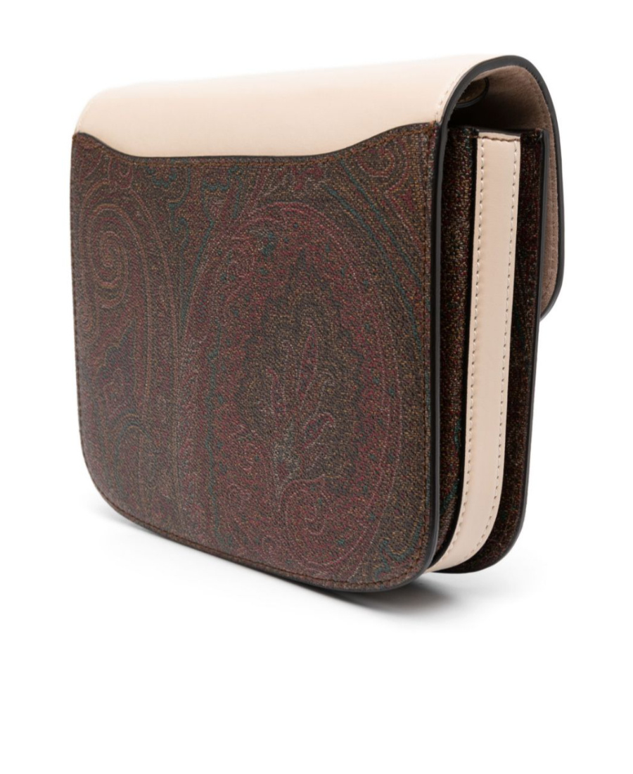Etro Shoulder Bag With Paisley Print Panels In Neutral