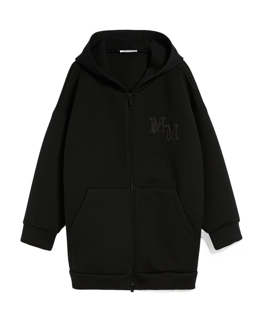 MAX MARA MAX MARA LOGO EMBROIDERED ZIP-UP HOODIE