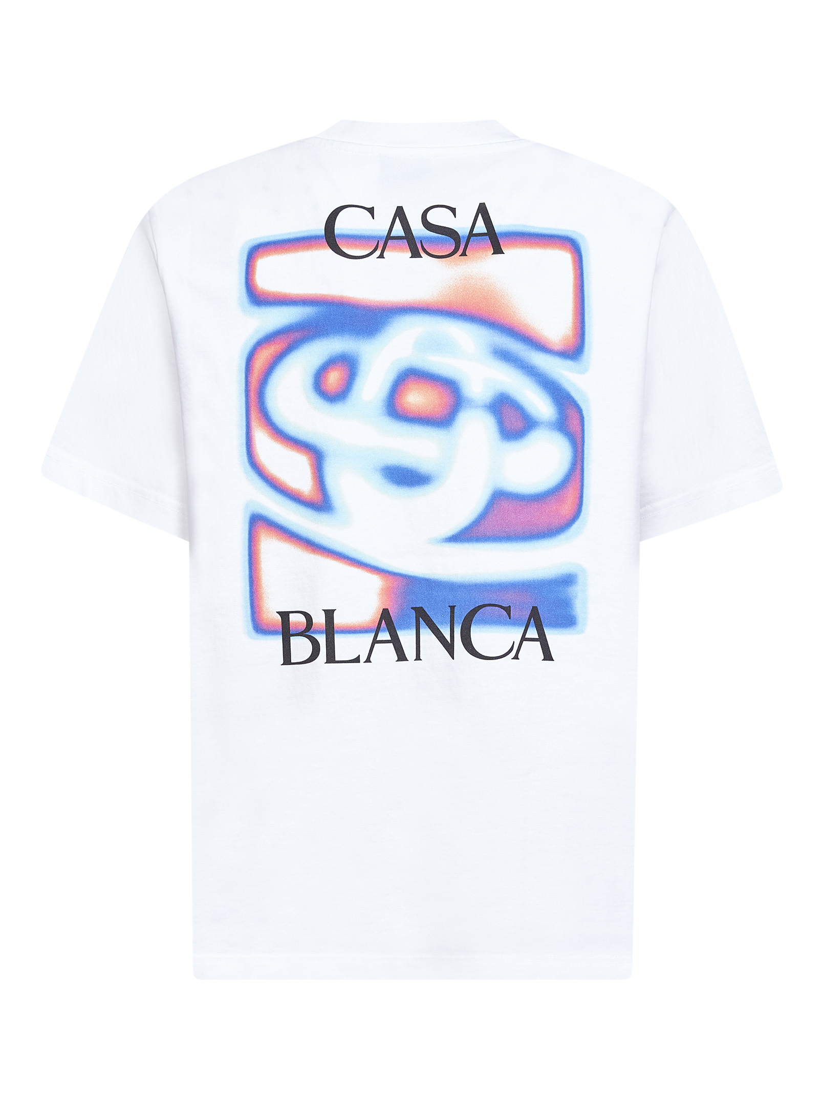 Casablanca Heat Map Logo Crew-neck T-shirt In White
