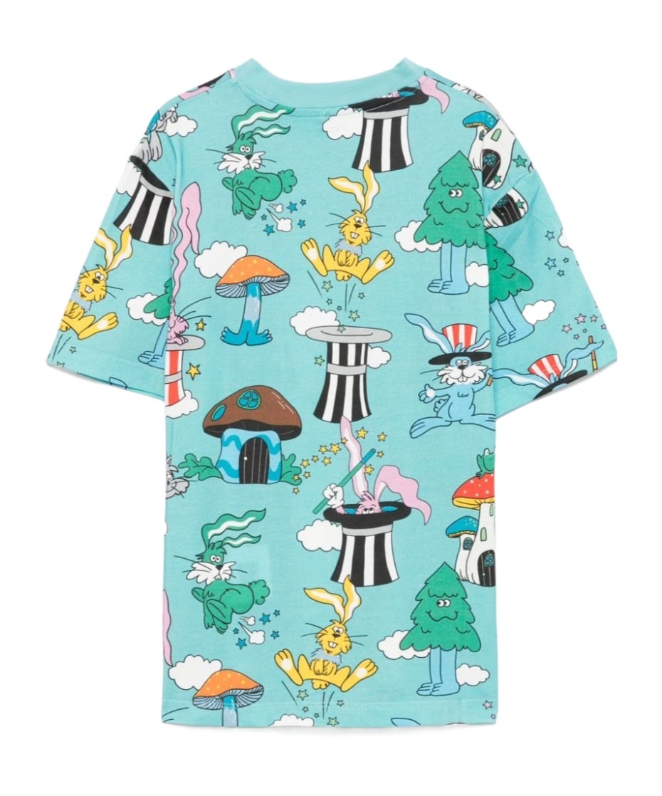Stella Mccartney Illustration-print T-shirt In Blue